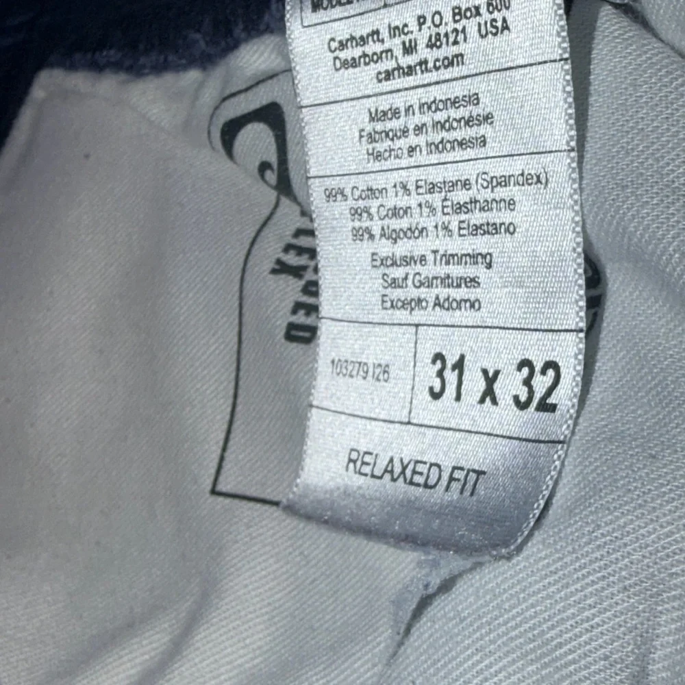 Heavy Carhartt Men's Black Cargo Work Pants